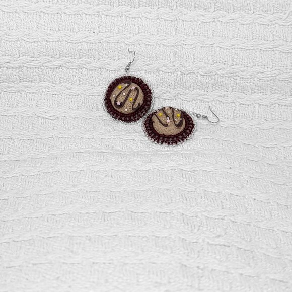 Chocolate Scoop Foodie Earrings - Picture 3 of 3